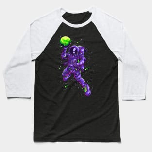 Astronaut Slamdunk Illustration Baseball T-Shirt